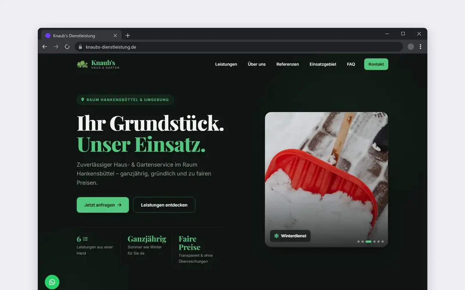 Website von Knaub's Dienstleistung