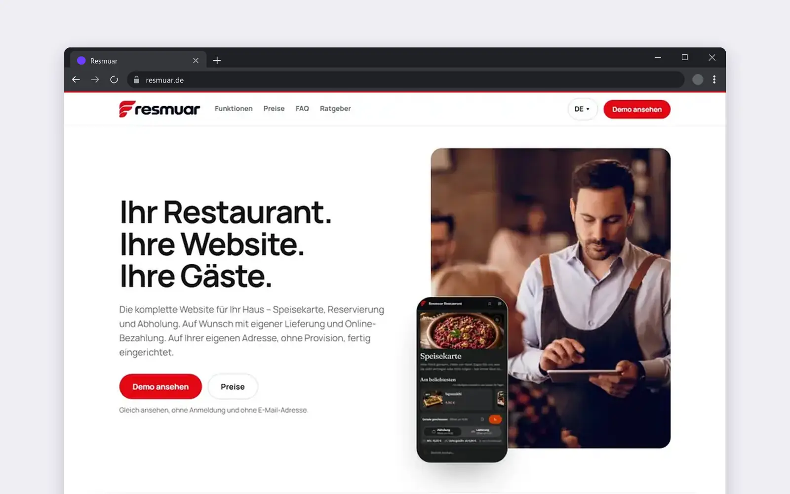 Website von Resmuar